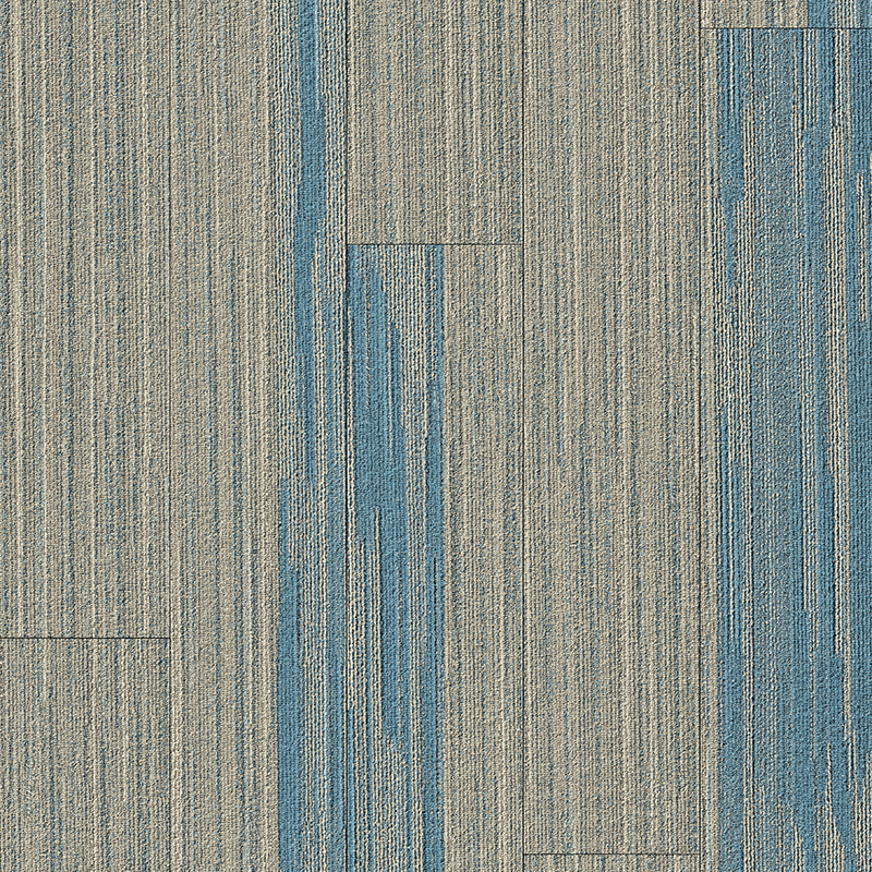 Šedo-modrý lineárny pruhovaný koberec textúra ABA Click Vinyl Plank Flooring